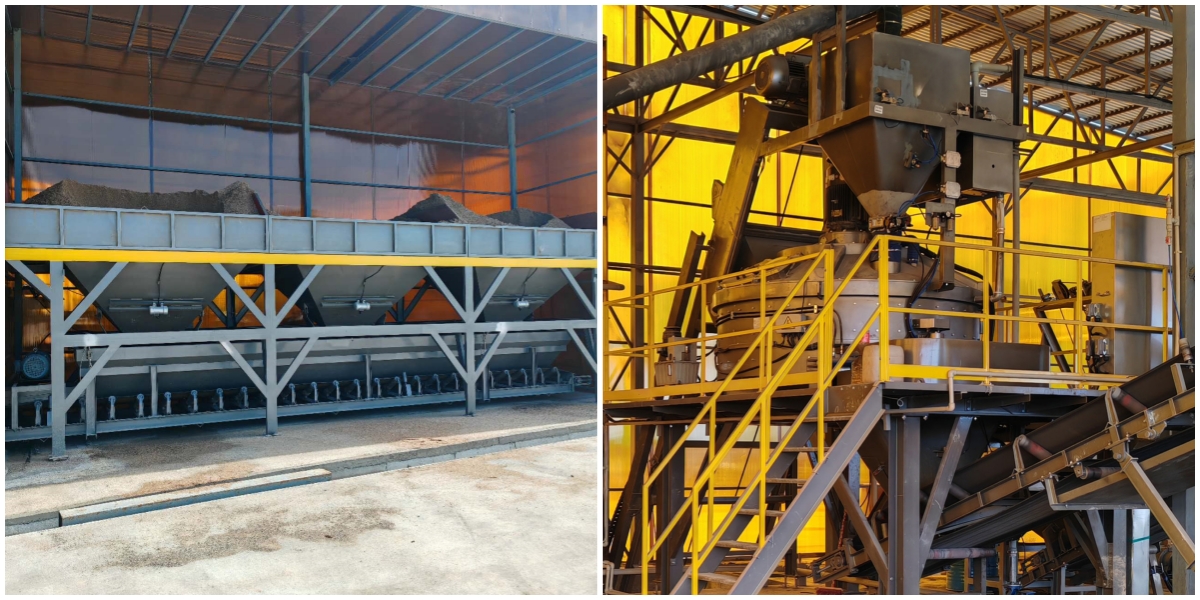 The intelligent batching system for the QS1300 series concrete block production line, supplied by Qunfeng Machinery to a client in Kazakhstan, Central Asia Hệ thống trộn thông minh cho dây chuyền sản xuất gạch bê tông dòng QS1300, do Qunfeng Machinery cung cấp cho khách hàng ở Kazakhstan, Trung Á