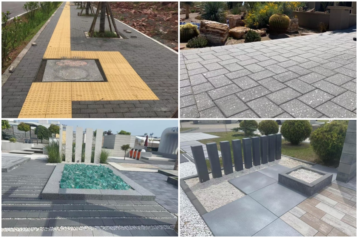 C&aacute;c trường hợp kỹ thuật thực tế về đường đ&ocirc; thị v&agrave; cảnh quan được l&aacute;t bằng c&aacute;c sản phẩm do thiết bị m&aacute;y m&oacute;c Qunfeng sản xuất